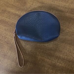 Navy Blue & Brown Coin Purse